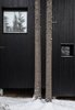 Modern home with Exterior, Shed RoofLine, House Building Type, Wood Siding Material, and Metal Roof Material. back facade detail Photo 6 of House for two artists by AB CHVOYA