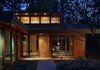 Modern home with Exterior, House, Gable RoofLine, Wood Siding Material, and Shingles Roof Material. Exterior view of main entry Photo of Lake Forest Park Mid Century Renovation