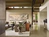 Modern home with Living Room, Console Tables, End Tables, Recessed Lighting, Sofa, Chair, Coffee Tables, and Concrete Floor. Concrete, steel and wood are used extensively through the interior Photo 6 of Union Bay Residence
