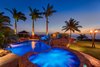 Modern home with Outdoor, Hot Tub Pools, Tubs, Shower, Back Yard, Hardscapes, Swimming Pools, Tubs, Shower, Large Pools, Tubs, Shower, Walkways, Trees, Large Patio, Porch, Deck, and Landscape Lighting. Ocean view lagoon style pool Photo 3 of Majestic Maui Estate