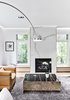 Modern home with Living Room, Gas Burning Fireplace, Coffee Tables, Recessed Lighting, Light Hardwood Floor, Accent Lighting, Ceiling Lighting, and Chair. Living Room Photo 7 of The Rockcliffe Renovation