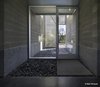 Modern home with Concrete Floor. Fabric scrim screen the view to the road and casting cool ambient light in the entry courtyard. Photo 19 of Essence of the Desert