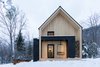 Modern home with Exterior, Metal Roof Material, Barn Building Type, Wood Siding Material, and A-Frame RoofLine. The project is designed with a single global vision: a modern, Scandinavian inspired barn with clean lines. The materials in their raw appearance influenced the general concept, as well as pale colors and natural textures such as wood, concrete and white. Photo of Villa Boréale