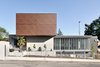 Modern home with Exterior, Concrete Siding Material, Glass Siding Material, Wood Siding Material, House Building Type, Stucco Siding Material, and Flat RoofLine. Moveable lovers direct sunlight and providing privacy. Photo 7 of House KI