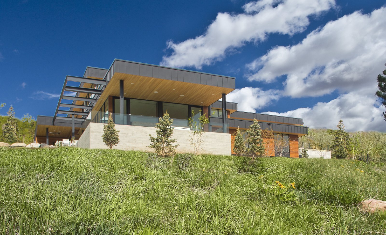 At this angle, the windows face the valley and golf course.