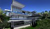 Modern home with Garage and Attached Garage Room Type. Glass Garage view of our Magnificent Cantilever Home Photo 5 of Magnificent Cantilever Home For Ocean View Living