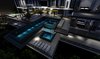 Modern home with Outdoor, Large Patio, Porch, Deck, Lap Pools, Tubs, Shower, Back Yard, Large Pools, Tubs, Shower, and Infinity Pools, Tubs, Shower. Night view of both pools with water fall of our Magnificent Cantilever Home Photo 9 of Magnificent Cantilever Home For Ocean View Living
