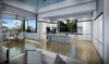 Modern home with Dining Room, Recessed Lighting, Light Hardwood Floor, Table, Stools, Medium Hardwood Floor, Ceiling Lighting, and Chair. Kitchen and Breakfast area of our Magnificent Cantilever Home Photo 12 of Magnificent Cantilever Home For Ocean View Living