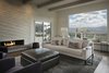 Modern home with Living Room. Living room featuring contemporary fireplace and gorgeous views. Photo 4 of Carmel Valley Vistas