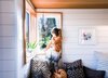 Modern home with Living Room and Sofa. Big corner windows, enjoyable for all ages. Photo 14 of Not So tiny Tiny, for a Doctor in California