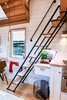 Modern home with Kitchen, Wood Counter, Light Hardwood Floor, Accent Lighting, White Cabinet, Range, and Drop In Sink. Tru Form Tiny's Hybrid Stairs. Steele and hickory. Photo 16 of Not So tiny Tiny, for a Doctor in California