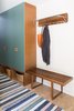 Modern home with Laundry Room, Colorful Cabinet, Marble Counter, Concealed, and Wood Cabinet. Mud Room Photo 2 of Glendale Mid Century