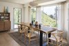 Modern home with Dining Room, Chair, Cork Floor, Ceiling Lighting, Bar, Table, and Pendant Lighting. Kitchen Photo 9 of Glendale Mid Century