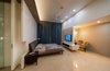 Modern home with Bedroom, Ceiling Lighting, Night Stands, Chair, Shelves, Marble Floor, Bed, Bookcase, and Storage. Son's Bedroom Photo 12 of Aurum Penthouse
