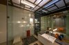 Modern home with Bath Room, Marble Floor, and Ceiling Lighting. Son's Toilet Photo 14 of Aurum Penthouse