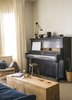 Modern home with Living Room, Light Hardwood Floor, Coffee Tables, and Accent Lighting. The living room also serves as a music room. The designers sourced the pine block at a local lumber yard and used it as a coffee table. Photo 3 of Balboa Residence