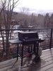 BBQ on the deck Photo 12 of Modern Riverfront Townhouse in Aspen modern home