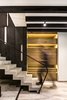 Modern home with Staircase, Metal Railing, and Concrete Tread. The composition aspires to reflect a timeless space Photo 11 of Apartment in Ahuehuetes Norte