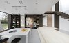 Modern home with Office, Lamps, Craft Room Room Type, Study Room Type, Concrete Floor, Desk, Bookcase, Shelves, Ceramic Tile Floor, and Chair. The Art Atelier Photo 10 of Home & Art studio for Mrs L