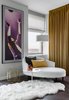 Modern home with Bedroom, Chair, Dark Hardwood Floor, and Floor Lighting. The painting in the corner is from Adrian Fernandez’s “Requiem” series—an ongoing project that interrogates masculinity in 20th century Cuban postage stamps. Photo 10 of Central Park West Penthouse