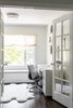 Modern home with Office, Chair, Desk, Dark Hardwood Floor, and Study Room Type. Now this young family can truly feel at home with ease surrounded by timeless contemporary furnishings to last a lifetime and beyond. Photo 17 of Revitalized Old Greenwich Home