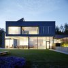Modern home with Exterior, Flat RoofLine, and House Building Type. The use of numerous Sky-Frame frameless sliding doors and windows throughout the house creates a direct connection between the permeable nature of the interior spaces and the picturesque countryside surrounding it Photo of Where the Eagles Live