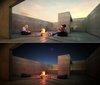 Modern home with Outdoor, Hardscapes, Concrete Patio, Porch, Deck, Garden, Large Patio, Porch, Deck, Concrete Fences, Wall, and Small Pools, Tubs, Shower. fire element courtyard Photo 5 of CasaPlutonia Retreat
