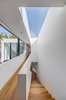 Modern home with Staircase, Metal Railing, and Wood Tread. A skylight runs the length of the stairs, allowing natural light to interact with interior surfaces. Photo 5 of Cloud House