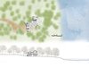 Modern home with Outdoor, Shrubs, Slope, Back Yard, Trees, Large Patio, Porch, Deck, Grass, Hardscapes, Front Yard, Pavers Patio, Porch, Deck, Side Yard, Concrete Patio, Porch, Deck, Walkways, Wood Patio, Porch, Deck, and Decking Patio, Porch, Deck. Site Plan and Site Section Photo 10 of Guadalupe River House