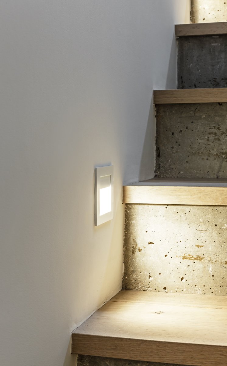 Concrete and wood stairs