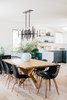 Modern home with Shelves, Chair, Accent Lighting, Storage, Standard Layout Fireplace, Wood Burning Fireplace, Light Hardwood Floor, and Ceiling Lighting. Dining room with front patio Photo 13 of Brand New Renovation, Designer Furnishings Near Laguna Main Beach & Village