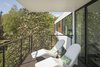 Modern home with Outdoor, Back Yard, Wood Patio, Porch, Deck, Wire Fences, Wall, Decking Patio, Porch, Deck, and Trees. The master bedroom deck provides unobstructed panoramic views of the property, madrone and captivating view. Photo 13 of Farwell