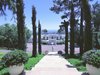 Modern home with Exterior. A singular example of architect James Morris’s overarching talent, his pièce de résistance, is a private estate resting on approximately two beautifully landscaped acres in what is known as Montecito’s “Golden Quadrangle,” a coveted area of ultra-prestigious homes. Photo 2 of The Modernist Island in a Spanish Sea: A Groundbreaking Residential Design by James Morris, AIA