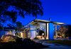 Modern home with Exterior, Metal Roof Material, Glass Siding Material, House Building Type, Metal Siding Material, and Flat RoofLine. If you’re a qualified buyer, Cristal Clarke would be happy to arrange a tour of this property for you; or of any that may be of interest from her portfolio of fine homes in Montecito, Santa Barbara, Hope Ranch, Summerland or Carpinteria. Just call Cristal at 805.886.9378 or email her at Cristal@montecito-estate.com. Photo 14 of Iconic Modernism by Barton Myers