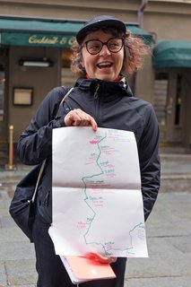 Choreographer Karina Sarkissova led us on an architectural walking tour that explored the history of Stockholm, the politics of public space, and new ways of interacting with the cityscape—including the "dance of being enough."