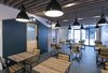 Modern home with Office, Vinyl Floor, and Chair. Lounge space in front of warehouse Photo of Lounge project for a logistics company