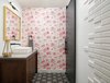 Modern home with Bath Room, Ceramic Tile Wall, Ceiling Lighting, Vessel Sink, Concrete Counter, Subway Tile Wall, Concrete Floor, and Wall Lighting. Guest Bath Detail Photo 4 of 400 SOLA