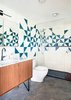 Modern home with Bath Room, Open Shower, Pedestal Sink, Concrete Floor, One Piece Toilet, Ceiling Lighting, and Concrete Wall. Bathroom Photo 9 of Catskills House