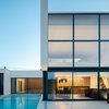 Modern home with Exterior, Flat RoofLine, Stucco Siding Material, and House Building Type. Northeast Façade Photo 15 of The Gafarim House