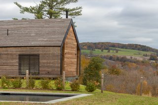 Creeks and pastures dot the home's tranquil Hudson Valley surroundings.