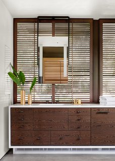 Natural light fills a bathroom.