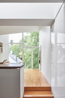 Treetop views abound from the second story.