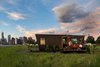 Modern home with Exterior, Camper Building Type, and Flat RoofLine. Large Andersen windows punctuate Outlook Shelter, merging the indoors and outdoors. Photo 3 of Outlook Shelter