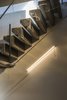 Modern home with Staircase and Metal Tread. Iron cantilevered profiles of the staircase Photo 9 of Blue and concrete apartment