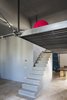 Modern home with Staircase, Concrete Tread, and Metal Tread. Concrete staircase and iron loft Photo 3 of Blue and concrete apartment