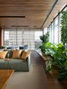 Modern home with Living Room, Track Lighting, Sofa, and Recessed Lighting. Solid wood curved bench Photo 6 of The JB apartment