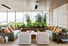 Modern home with Living Room, Recessed Lighting, Sofa, Chair, and Track Lighting. Terrace ambience, with Paola Lenti armchairs. Photo 5 of The JB apartment