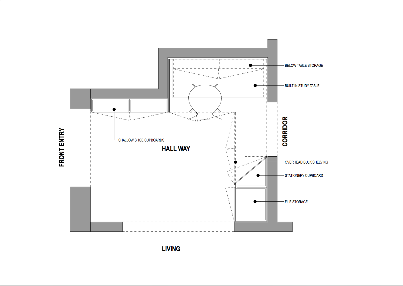 Photo 2 of 5 in Converting Linen Cupboard to All Purpose Study by