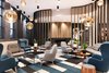 Inside, the interiors continue to reflect industrial cues from the neighborhood. The lobby serves as a refined living room, where walls display large pieces of art tied back to the local artist community. Residential corridors are softened with moments of artistic graphic wall coverings unique to each floor, and doors are accentuated with dark grey full height surrounds and pinspot lighting displaying brass apartment numbers. Photo 2 of 295J modern home