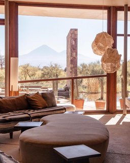 On the other side of the globe, another hotel has mastered the open-air lobby. The Tierra Patagonia Hotel offers uninterrupted views of the Atacama Desert from the moment you first walk through the front door.